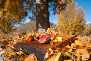 Fiordland Venison Rack autumn leaves Queenstown by Chef Brendan Catering